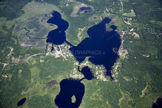 Patterson Lake And Woodburn Lake in Livingston County, Michigan